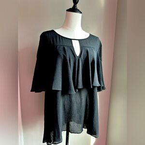 NWT Ann Taylor Size Large Black Elegant Women's Top